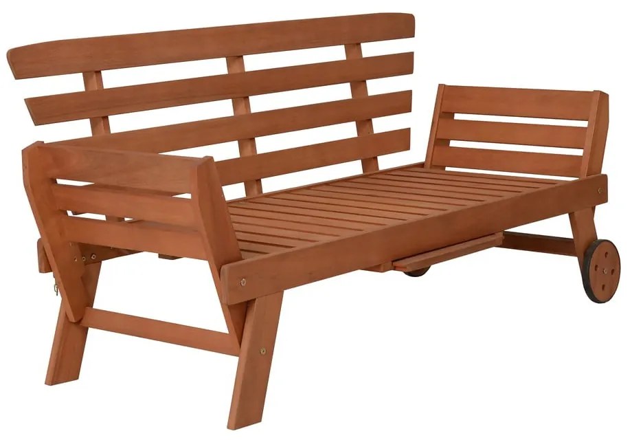 Кафява градинска пейка от масивно дърво Rincon – Garden Pleasure