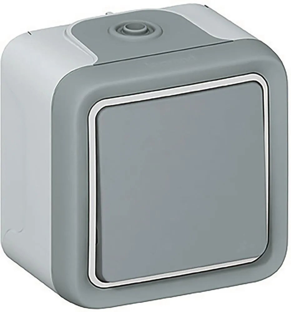 Legrand Бутон IP55 открит монтаж цвят Сив Plexo  - 069720