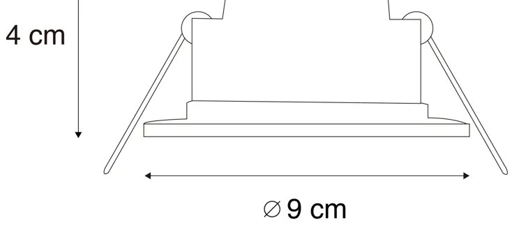 Комплект от 12 бели вградени спотове Вкл. LED Dim to Warm 7W IP65 - Blanca
