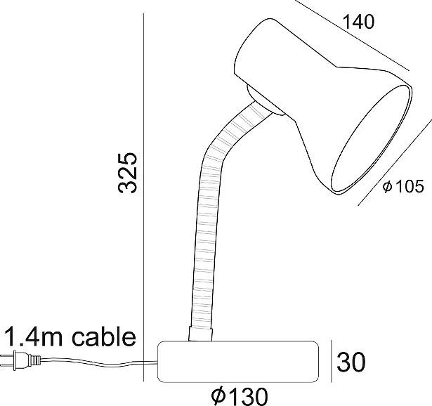 Настолна лампа PAVLOVA, сив, 1хE27