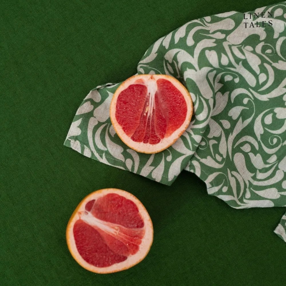 Ленена кърпа за съдове 45x65 cm Evergreen Damask – Linen Tales