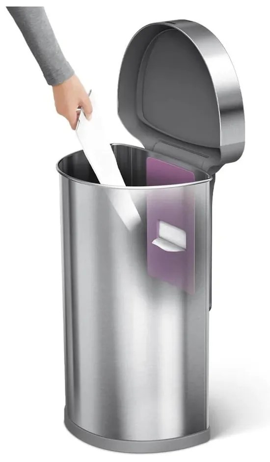 Безконтактен кош за отпадъци от неръждаема стомана 45 л - simplehuman