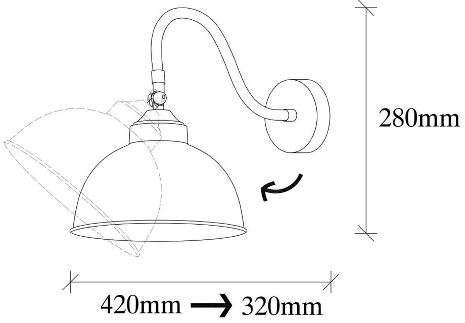 Черна метална стенна лампа Opviq lights Fotini - Opviq lights