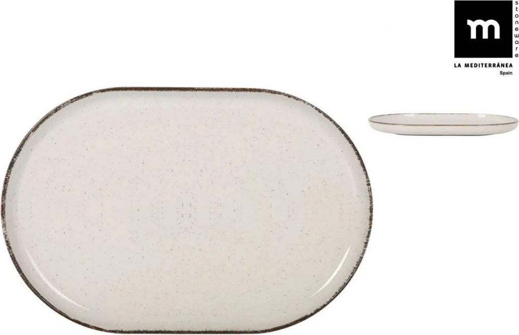 Овално Порцеланово Плато LA MEDITERRANEA Annlo - Елегантно Сервиране - 20x13 cm