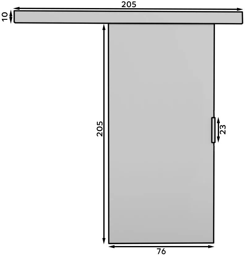 Плъзгаща се врата Cubit-Gkri-Length: 86 cm
