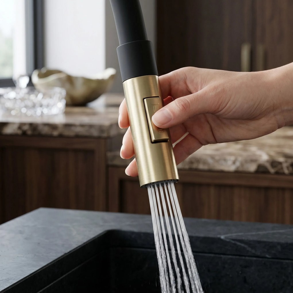 Смесител за кухня REA Lago Brush Gold