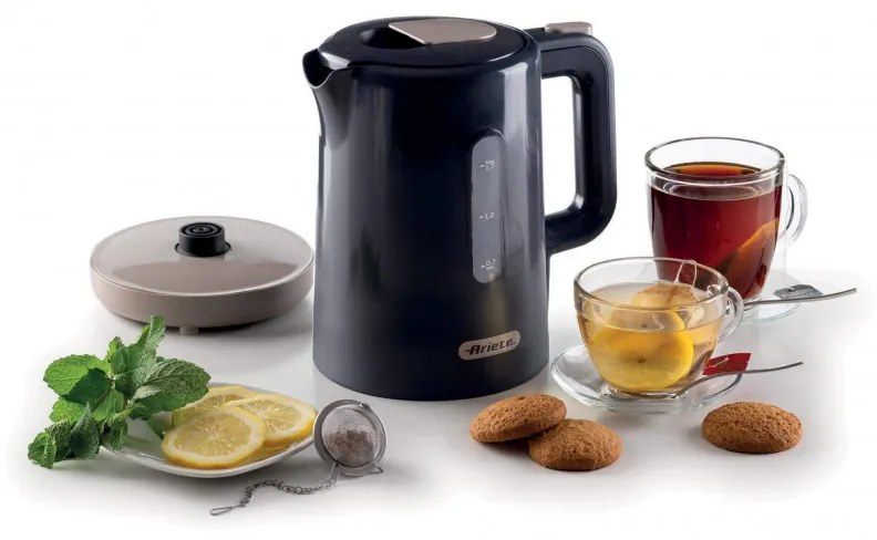 Електрическа кана Ariete BREAKFAST 2846/00, 2200W, 1.7 л, Автоматично изключване, Подвижен филтър, Тъмносив