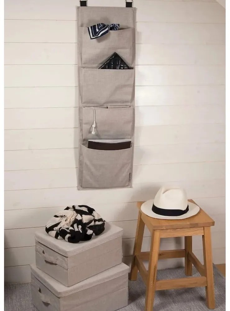 Черна текстилна кутия за съхранение с капак 34x45x25 cm Soft Storage – Bigso Box of Sweden