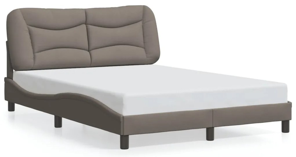 3207762 vidaXL Рамка за легло без матрак, таупе, 120x200 см, плат