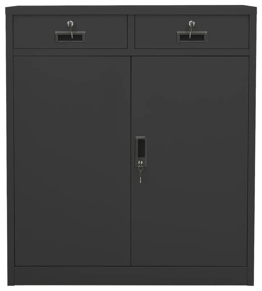 336412 vidaXL Офис шкаф, антрацит, 90x40x102 см, стомана