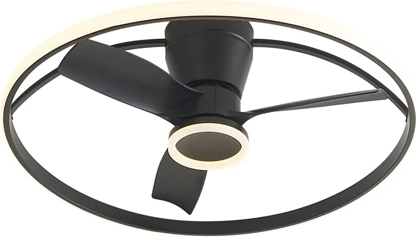 Вентилатор за таван черен вкл. LED с дистанционно управление - Steer