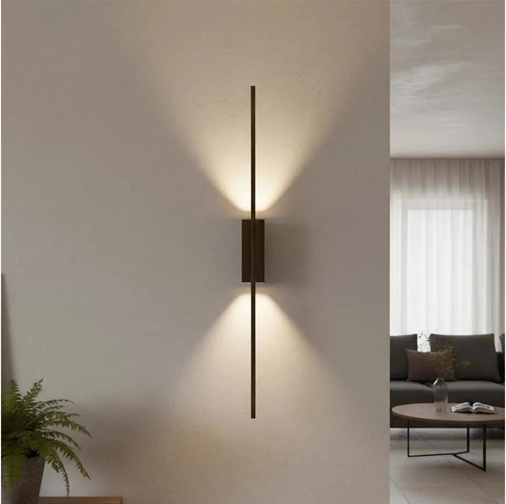 LED стенен аплик AISHA LED/12W/230V 4000K 80 cm черен