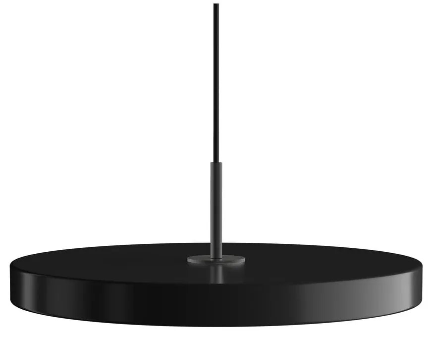 Черно LED затъмняващо се висящо осветително тяло с метален абажур ø 43 cm Asteria Plus Medium – UMAGE