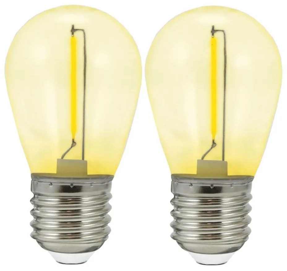 КОМПЛЕКТ 2x LED крушка PARTY E27/0,3W/36V жълта