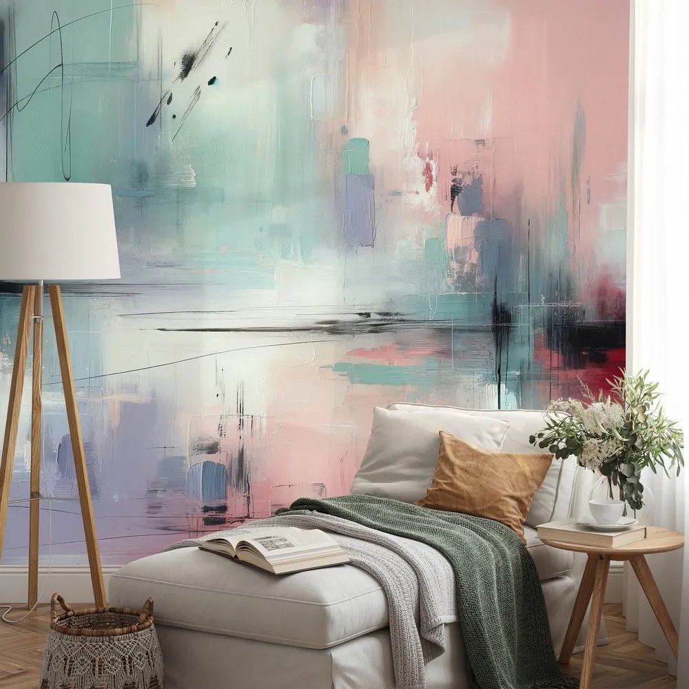 Самозалепващ тапет – Пастелни абстрактни четки