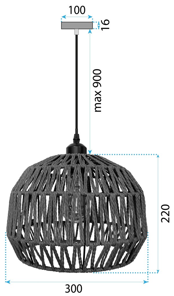 Lampa zielona Boho APP1293-1CP