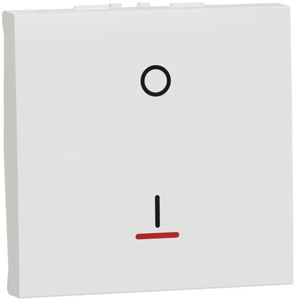 SE Двуполюсен ключ 16А с индикатор 2 мод. цвят Бял Unica  - NU326218S