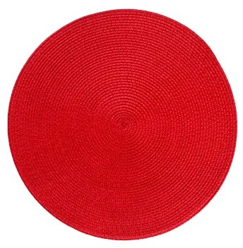Horecano - Подложка за хранене кръгла ф38см PVC червена (9964)
