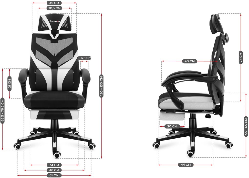 Стол за игри Huzaro Combat 5.0 Mesh-Leuko