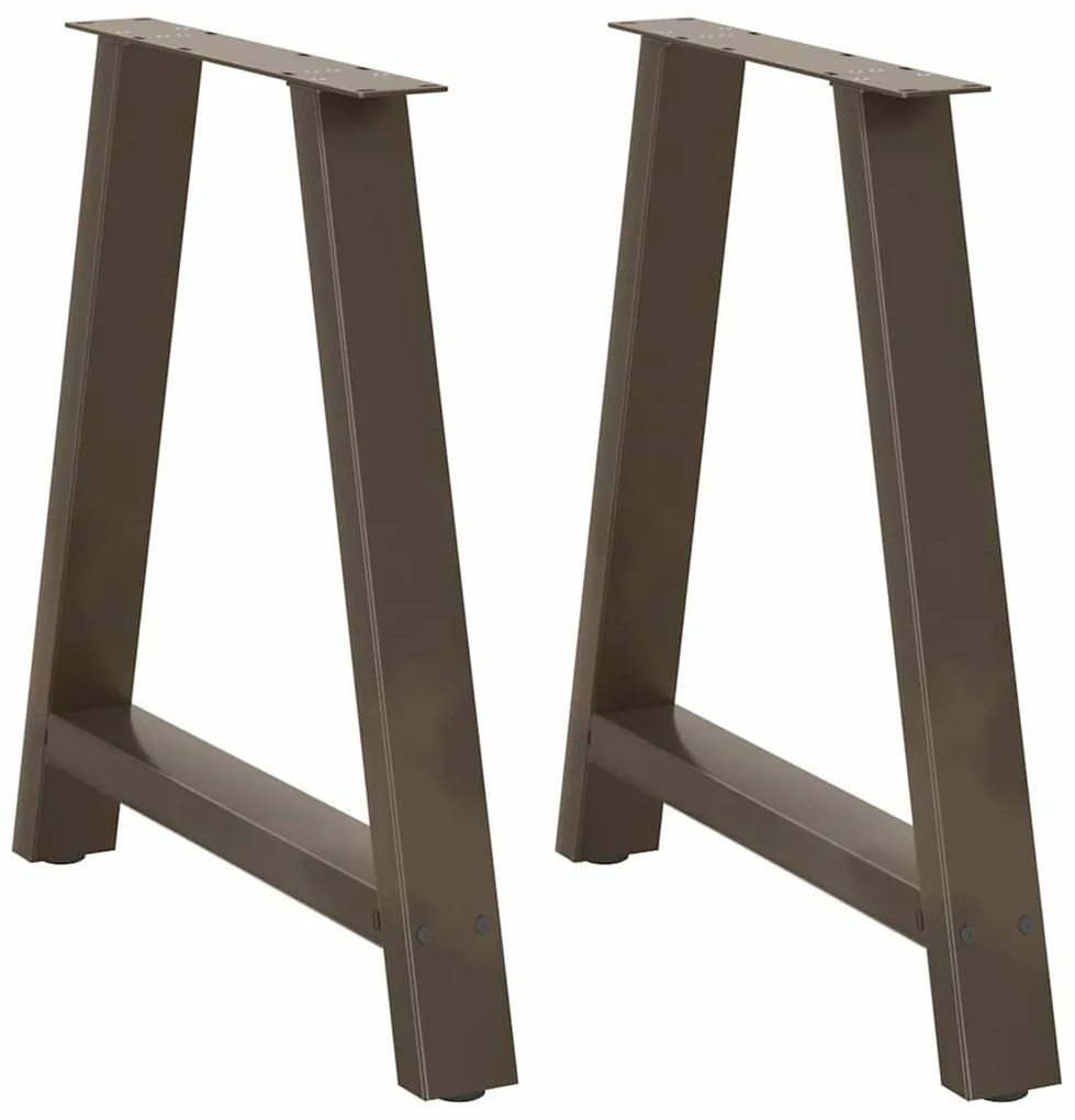 4012859 vidaXL Крака за трапезарна маса, А-образни, 2 бр., 80 x (72-73) см, стомана