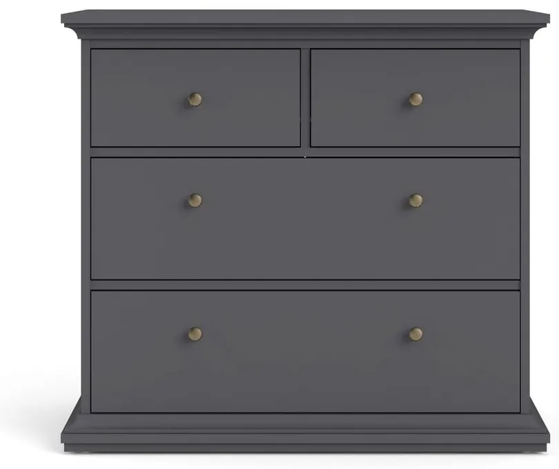 Сив нисък скрин 96x87 cm Paris – Tvilum