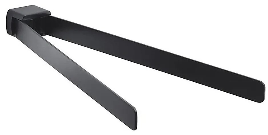 Gedy - Стенен въртящ се закачалка за кърпи PIRENEI 36 см мат черен