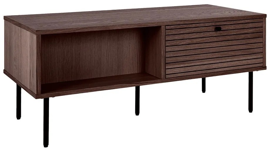 Тъмнокафява масичка за кафе от декор от дъб 50x100 cm Kyoto – House Nordic