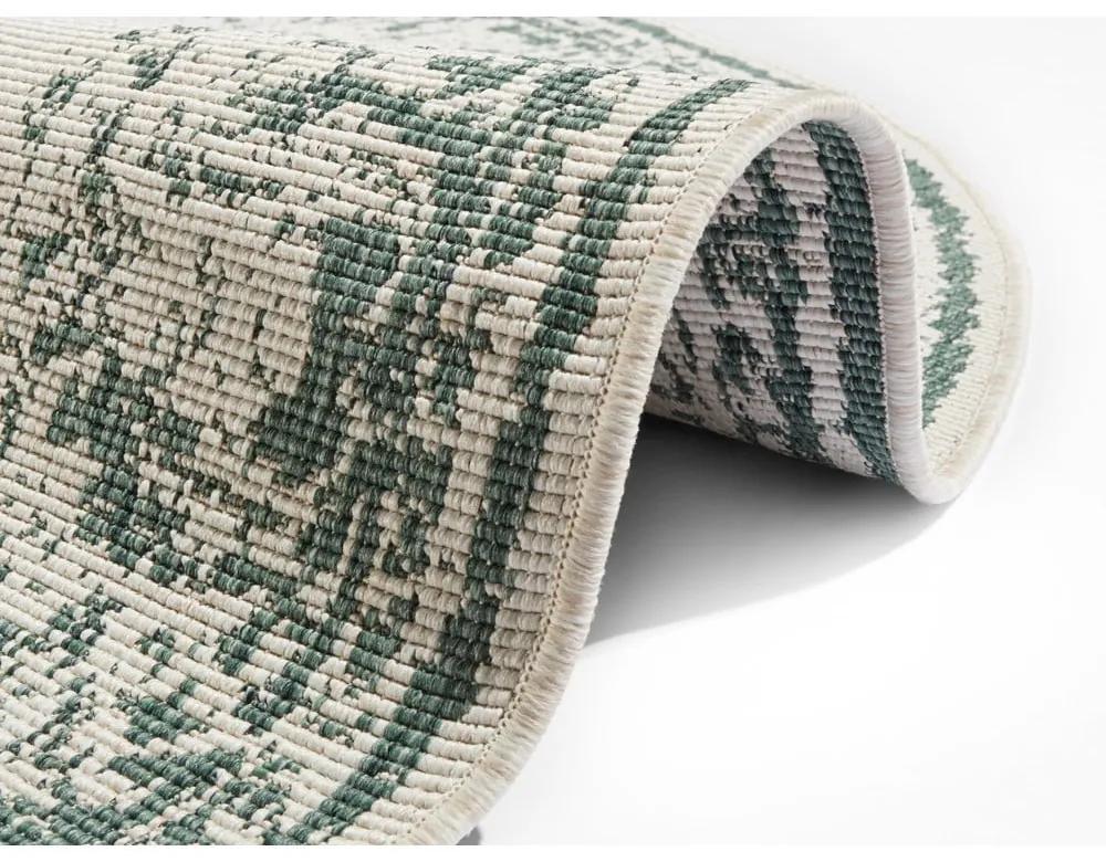 Зелен и кремав килим за открито, ø 140 cm Borbon - NORTHRUGS