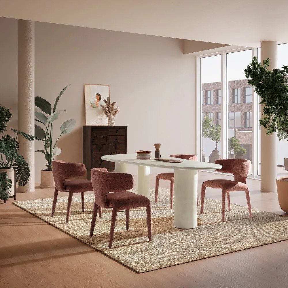 Трапезна маса от декор от камък 100x201 cm Daila – MOME