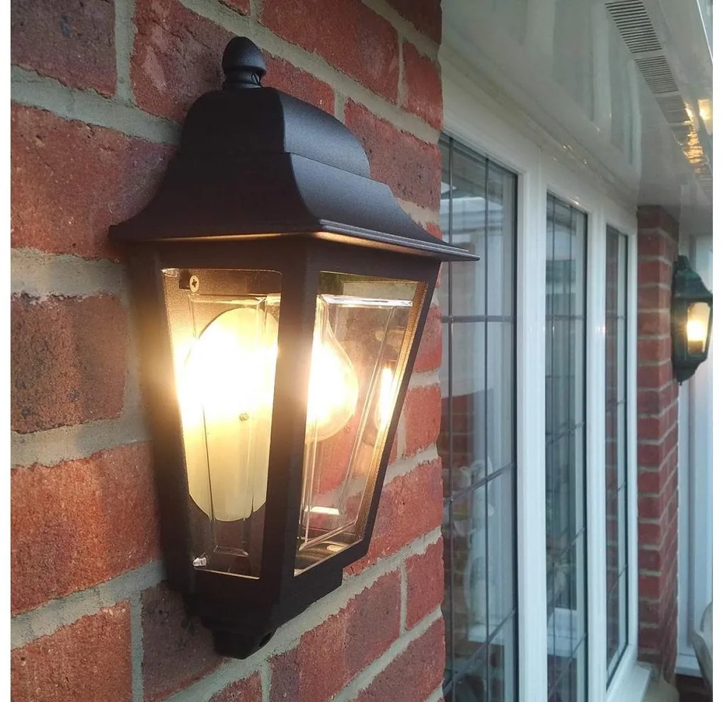 Elstead DECO-LANE7-BLACK -Външно стенно осветително тяло DECO LANE 1xE27/60W/230V IP44