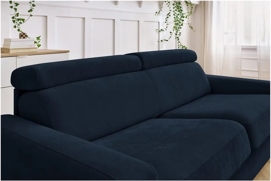 Тъмносин разтегателен диван 195 cm Monaco – Bobochic Paris