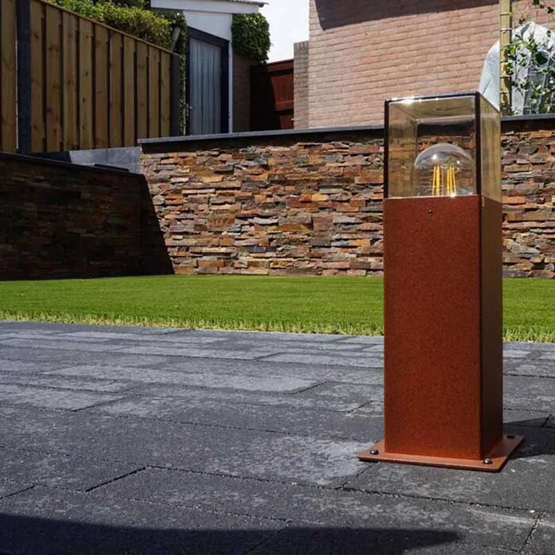 Индустриална външна подова лампа ръждиво кафява 30 см IP44 - Denmark