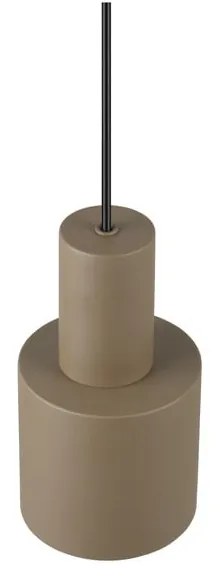 Тъмнокафяво висящо осветително тяло с метален абажур ø 12 cm Agudo – Trio