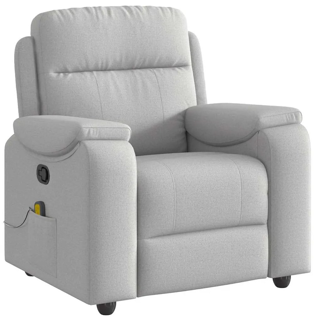 4015699 vidaXL Масажен стол за лежанка Cloud Grey Fabric