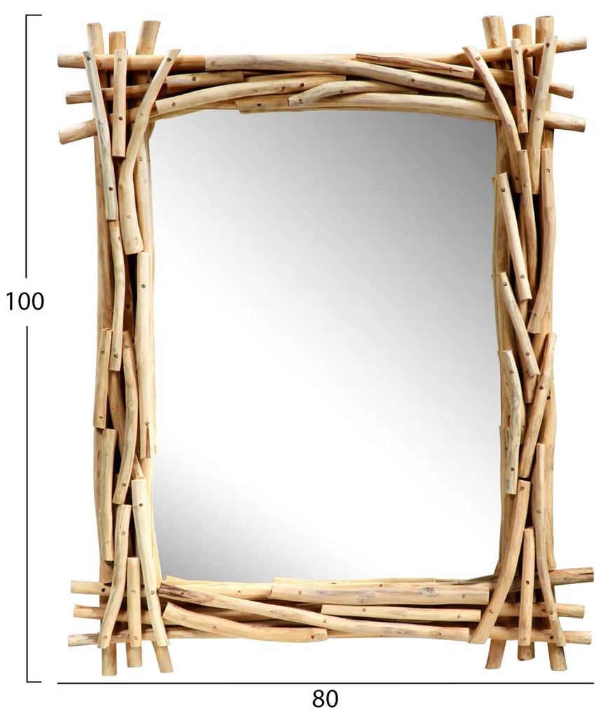 Огледало 100х80 - HM9372 тиково дърво