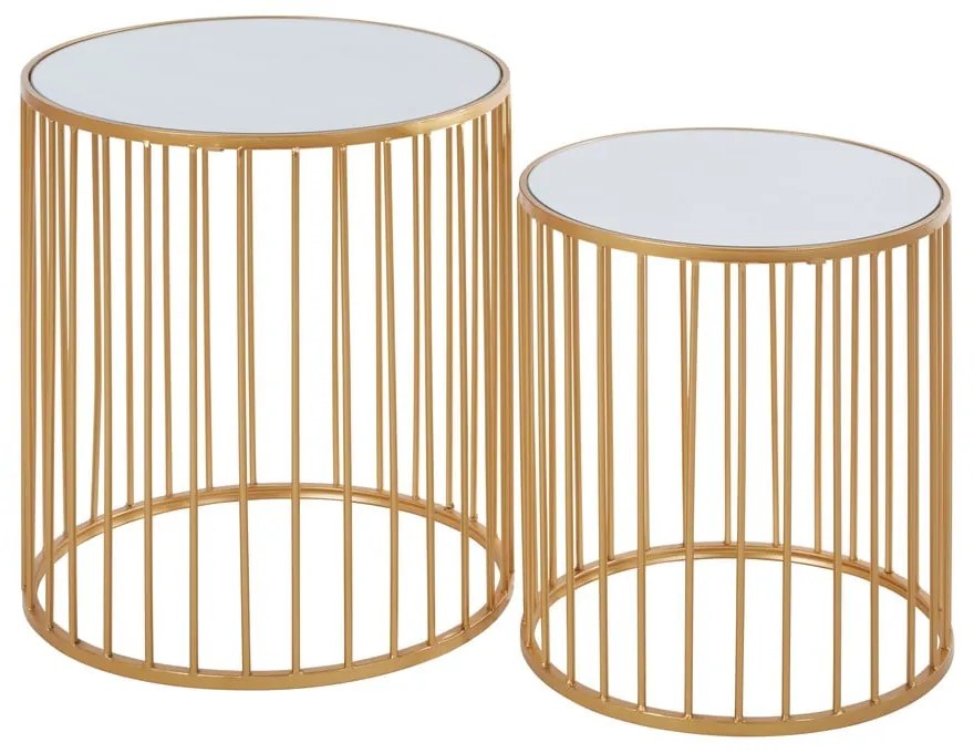 Кръгли маси със стъклен плот в комплект от 2 броя Avantis - Premier Housewares