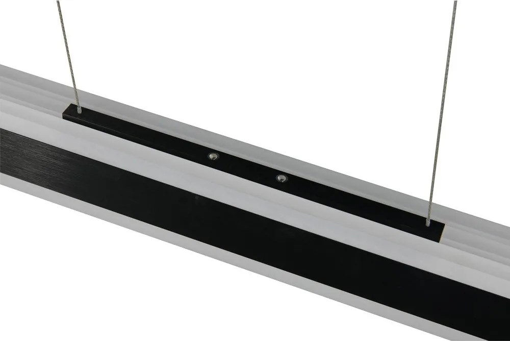 Матово черно LED висящо осветително тяло с метален абажур Arcola – Trio