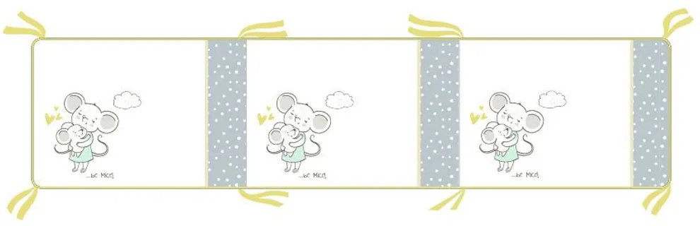 KIKKA BOO Обиколник за легло 180 см. JOYFUL MICE