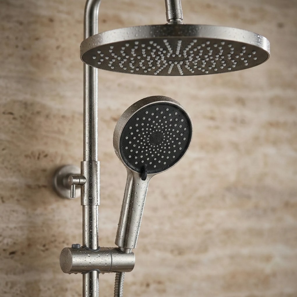 Комплект за душ Rea Lungo Stripe Brush Nickel