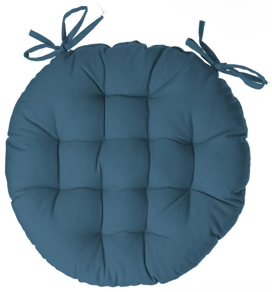Кръгла възглавница за стол atmosphera Anjali, 38 cm - Тюркоаз