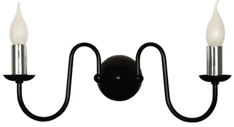 Аплик БРУНО, черен, 2xE14