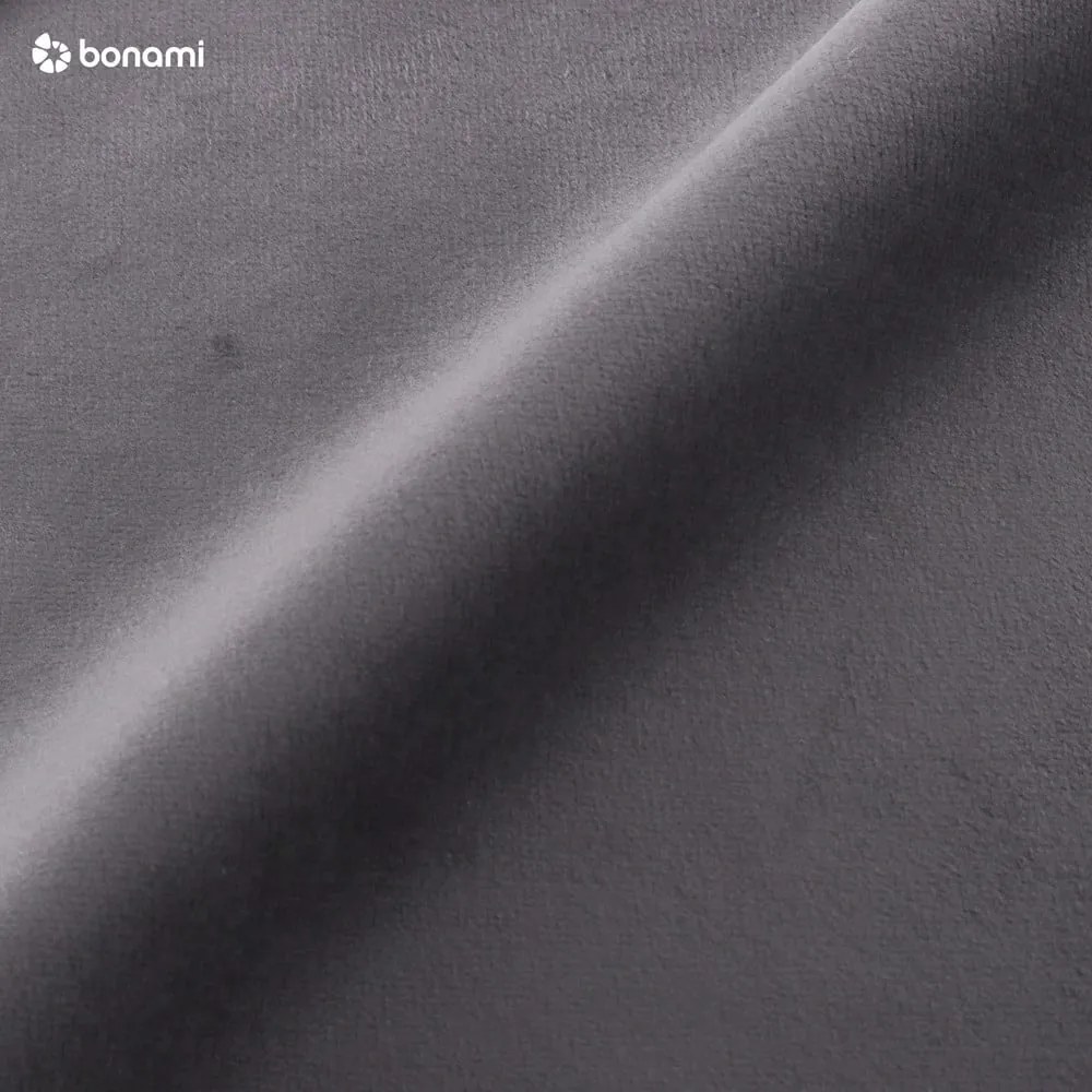 Тъмносиво тапицирано двойно легло с място за съхранение с решетка 180x200 cm Miley - Micadoni Home