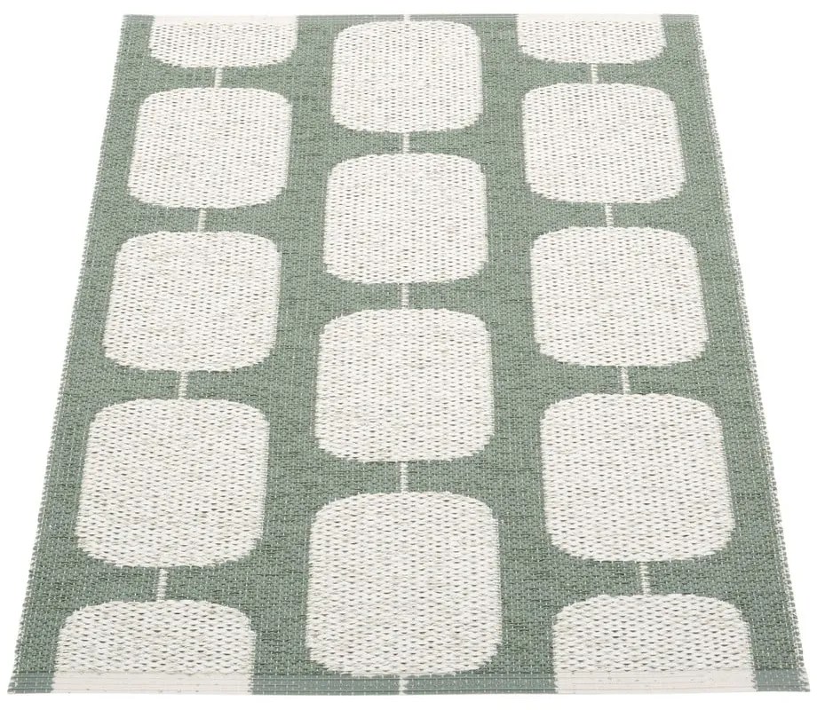 Зелен и кремав килим за открито и закрито 70x100 cm Sten Army – Pappelina