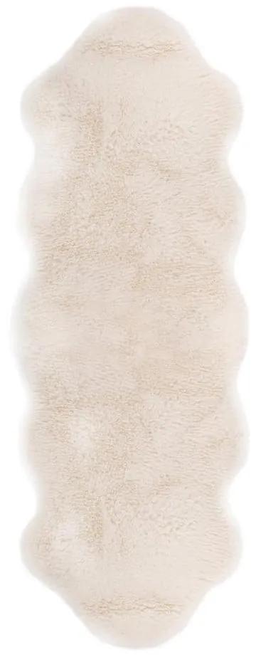 Бяла изкуствена кожа Агнешка кожа, 60 x 180 cm - Tiseco Home Studio