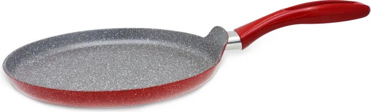 Тиган за палачинки Voltz V54422A26, 26 см, Мраморно покритие, Червен