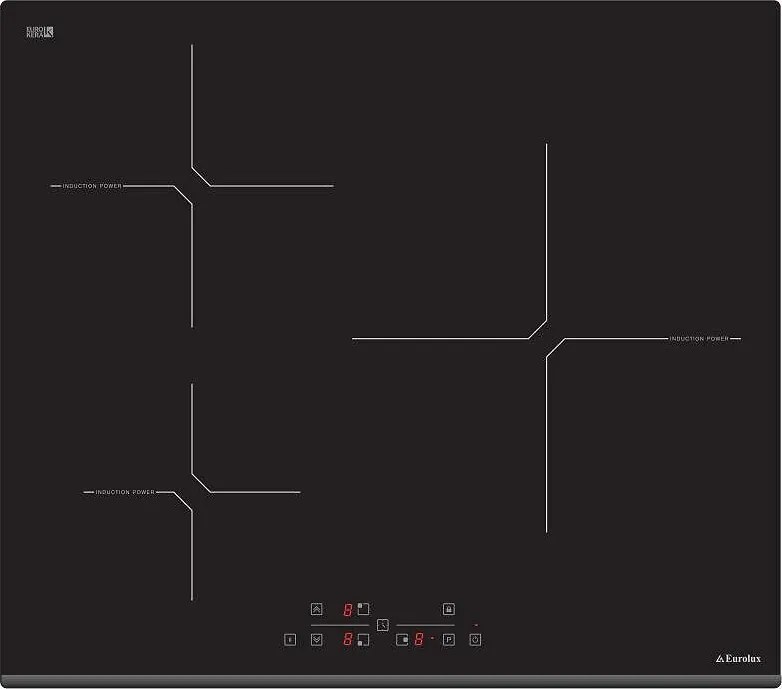 Eurolux EIH6 TC3B FV Индукционен плот за вграждане