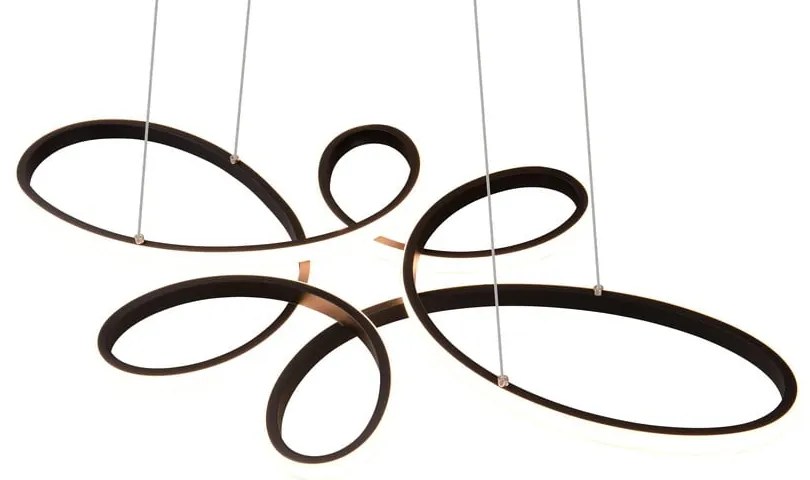 Черно висящо LED осветително тяло Fly - Trio