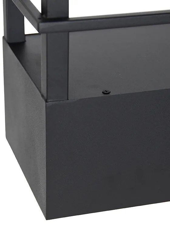 Индустриална висяща лампа черна с рафт 4-светлина GU10 - Cage Rack