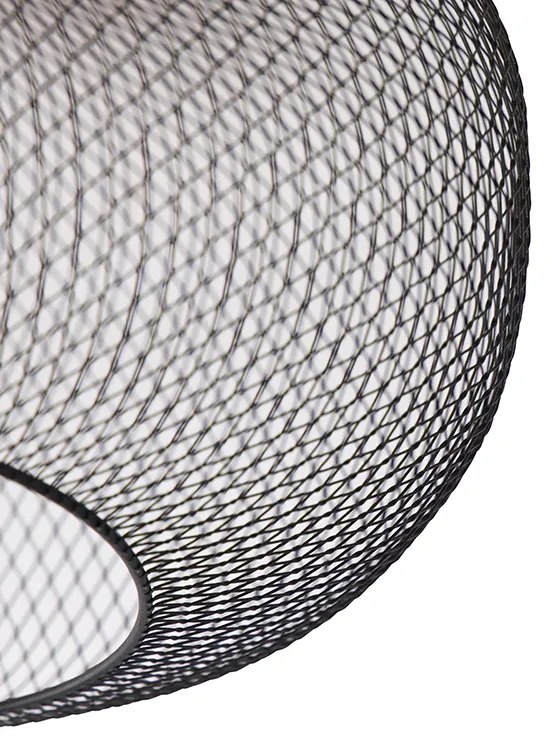 Модерна таванна лампа черна 45 см - Mesh Ball