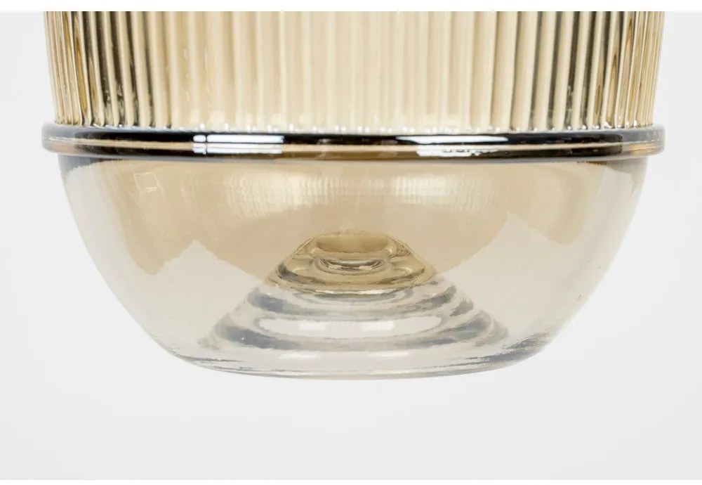 Висяща лампа в златист цвят със стъклен абажур ø 12 cm Robin - White Label